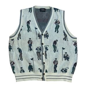 Vintage Cypress Links Golf Sweater Vest Size Large Made In USA